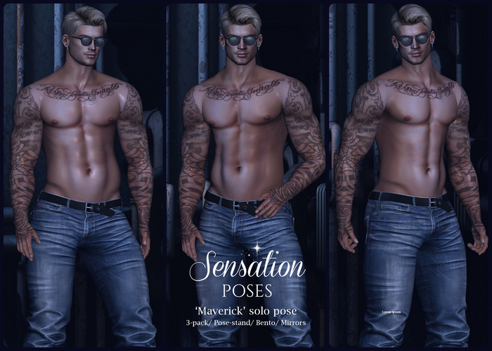 Sensation Poses 'Maverick' solo pose 3-pack 