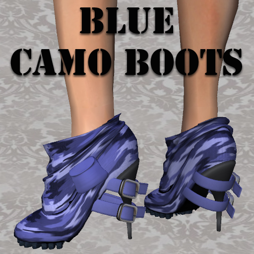 !SSUS! Blue Camo Boots