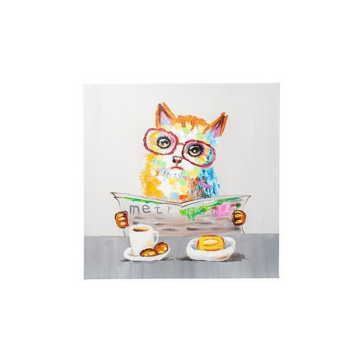 Breakfast Kitty Framed Art