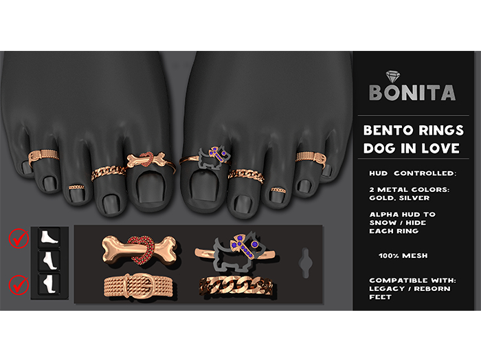 Bonita* rings ~dog in love~ (Reborn, Legacy)