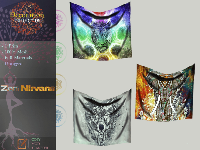 Tapestry Pack mandala animals