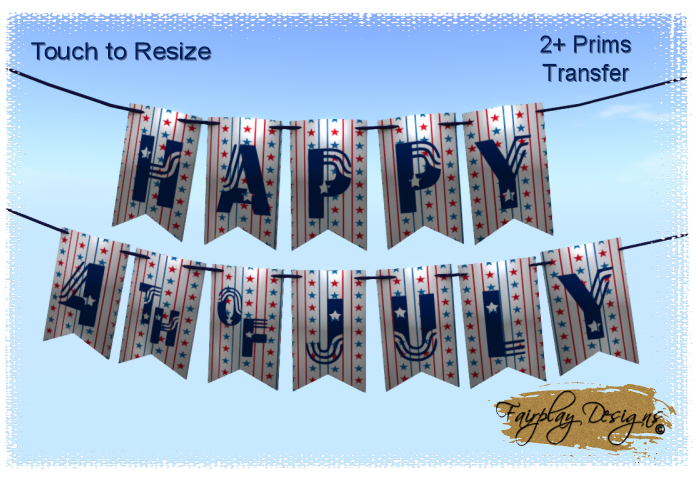 ~R~Happy 4TH OF JULY Pennants~