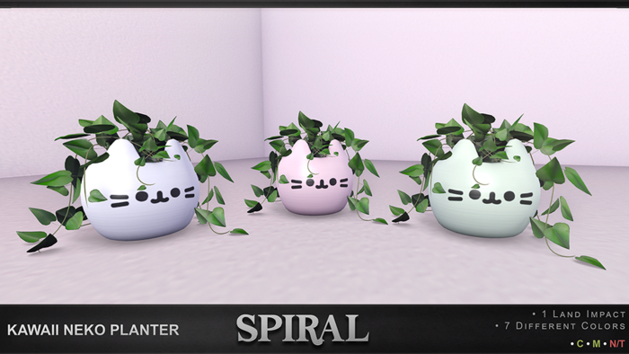 SPIRAL - Kawaii Neko Planter (FATPACK)
