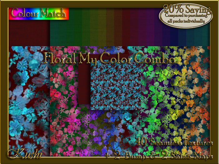Floral My Color Combo Seamless Texture Bundle