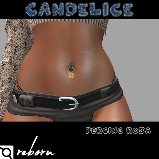 Add me - Reborn - percing Rosa or et grenat bleu