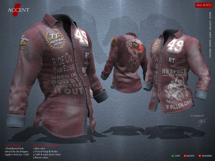 Accent - Shirt -Raul- Burgundy