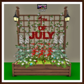 Canada Day - 1th of July - Flowerpot with Trellis