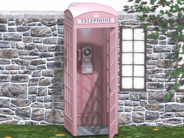 floorplan. payphone booth / pink RARE 