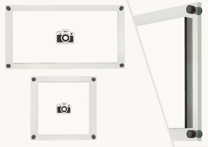 Dahlia - Essential - Glass Display Frames - Black - 1:1 & 2:1