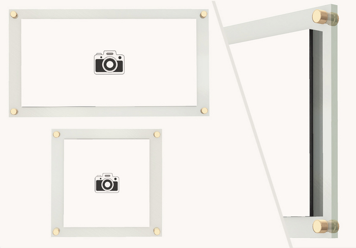 Dahlia - Essential - Glass Display Frames - Gold - 1:1 & 2:1