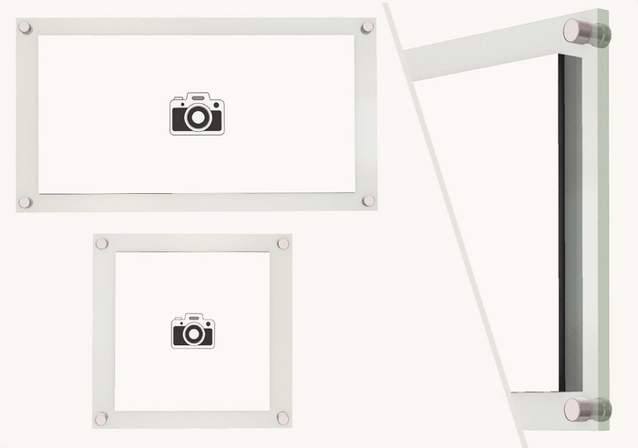 Dahlia - Essential - Glass Display Frames - Silver - 1:1 & 2:1