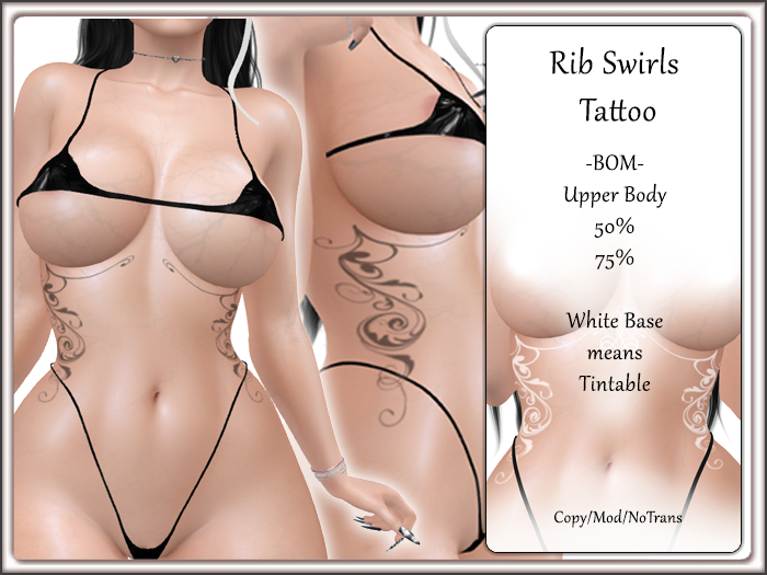 BunnyFoo RibSwirls Tattoo