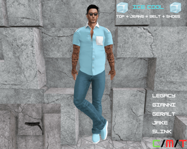 WTFW ~ MENS ICE COOL BLUE SET