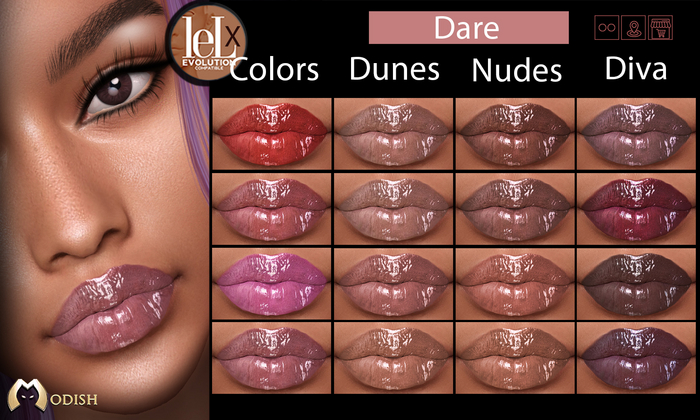 ::Modish:: [Demo] Dare- Lipsticks [LelutkaEvoX)