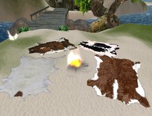 Western Cow Furs  (box with 4) high quality skins, copy&mod