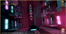 Neon Subway Backdrop - The Bearded Guy