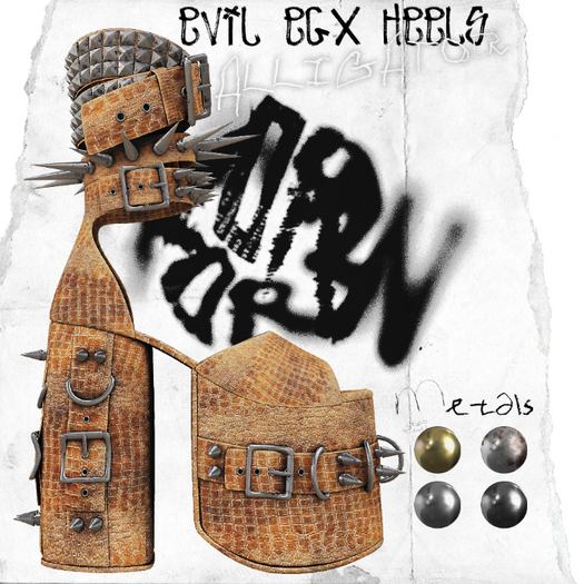 +WORN+ Evil Egx Heels ALLIGATOR
