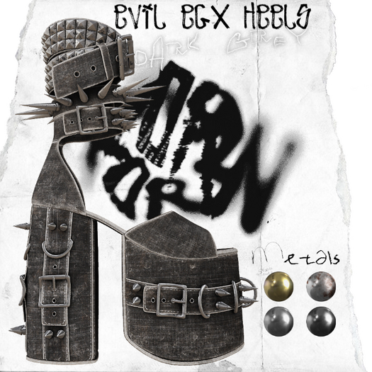+WORN+ Evil Egx Heels DARK GREY