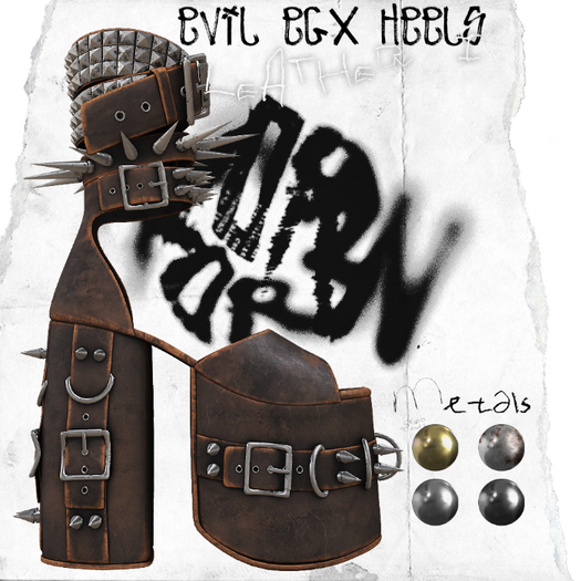 +WORN+ Evil Egx Heels LEATHER V1