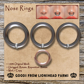 Lionshead Farms Nose Rings (boxed)