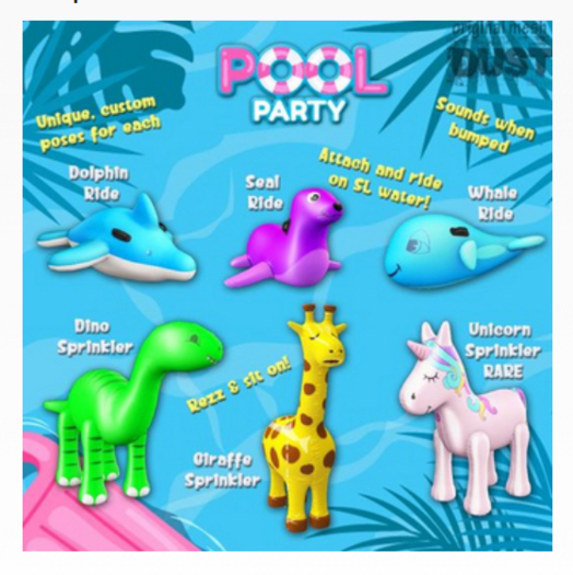 1 DUST: Inflatable Unicorn Sprinkler - RARE