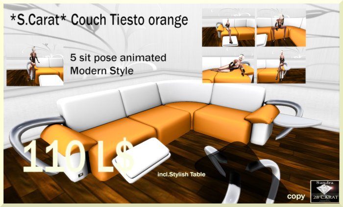 *S.Carat*Couch Tiesto orange
