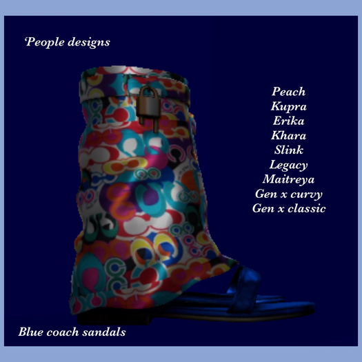 'PEOPLE DESIGNS-BLUE COACHHCAOC   SANDALS