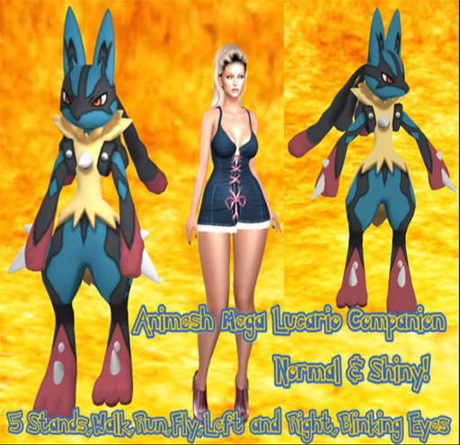 [PokePark] Animesh Mega Lucario Companion Normal&Shiny (BOXED)
