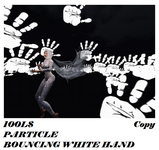 PARTICLE PARTICLE BOUNCING WHITE HAND
