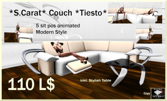 *S.Carat*Couch Tiesto beige