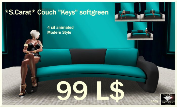 *S.Carat* Couch "Keys"softgreen
