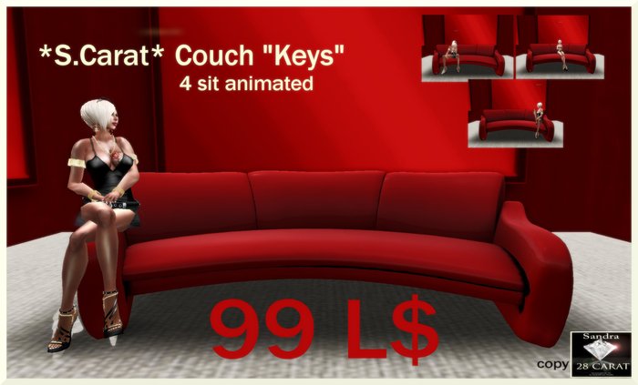 *S.Carat* Couch "Keys"red