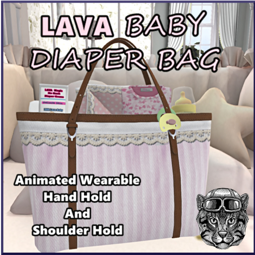 LAVA BABY DIAPER BAG STRIPES PINK