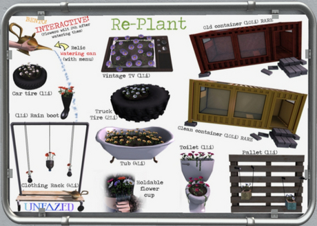 Curated visual reference: Reutilized Home Objects Reference: Second Life Marketplace Unfazed