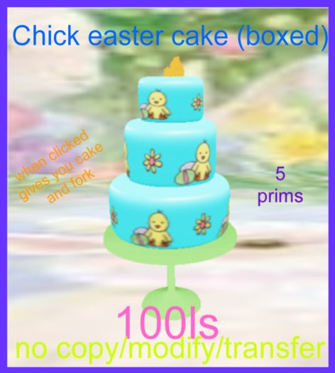 Chick easter cake(boxed)