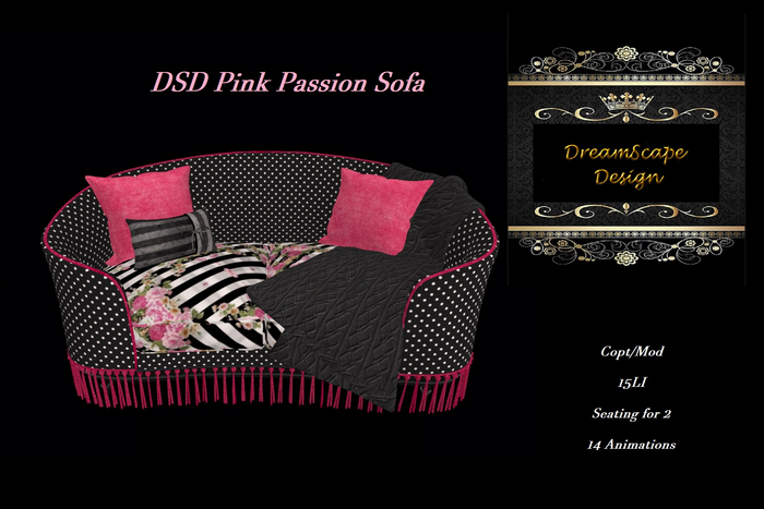 DSD Pink Passion Sofa Boxed