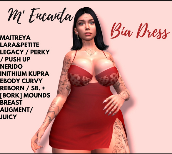 ~M ENCANTA~ BIA RED DRESS 