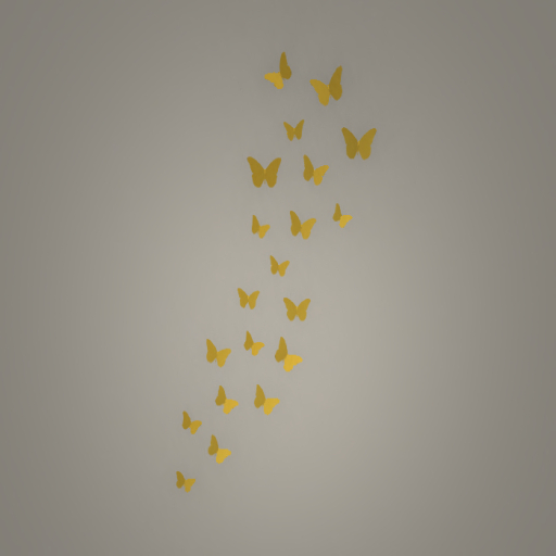 Metallic Butterfly Wall Art