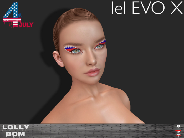 LOLLY's BOM things... [make-up] 4th of July - Eyeshadow HUD (Lelutka evoX)