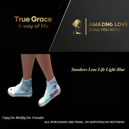 Sneakers Love life Light Blue - Kupra