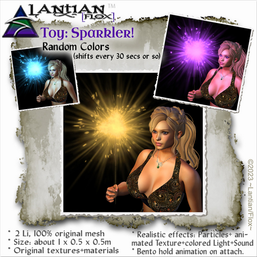 ~L/Fx~Sparkler v.4 (random colors) *Super Realistic Effects!*