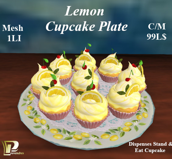 Lemon Cupcake Plate, 1LI