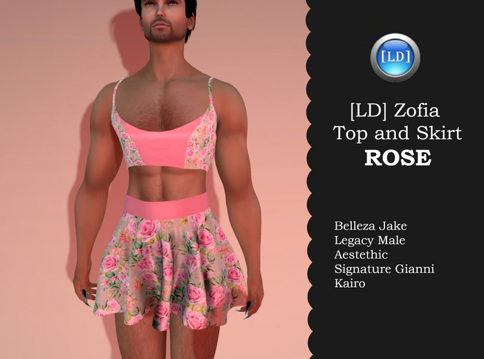 [LD] Zofia Top and Skirt ROSE