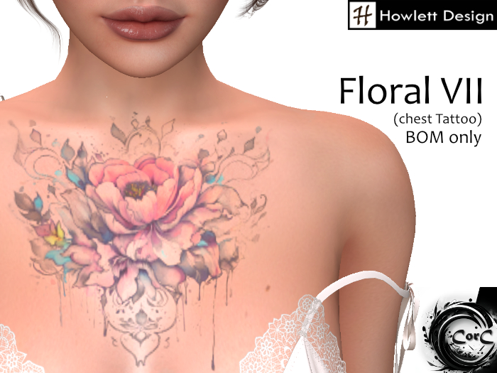 [HDesign] Floral VII (Chest Tattoo)
