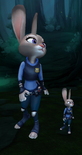 FP Female Bunny police officer mesh avatar furry 2 pack tiny and giant