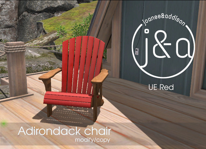 j&a - Adirondack Chair Box - UE Red (boxed)