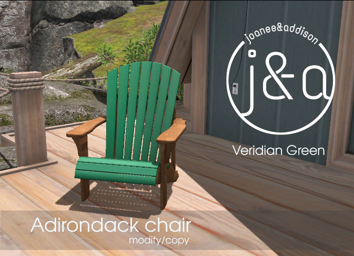 j&a - Adirondack Chair Box - Spanish Viridian Green (boxed)