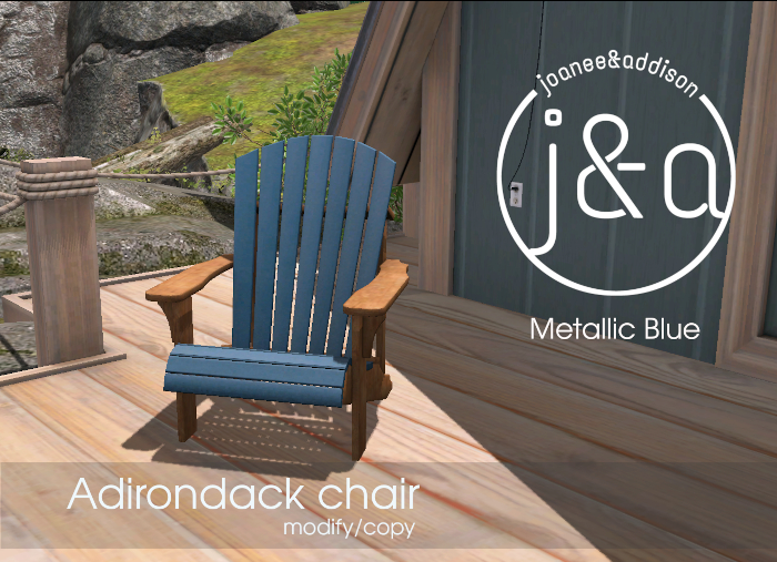 j&a - Adirondack Chair Box - Metallic Blue (boxed)