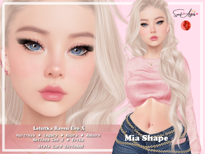 Mia Shape (Lelutka Raven Head EVO X 3.1) KUPRA