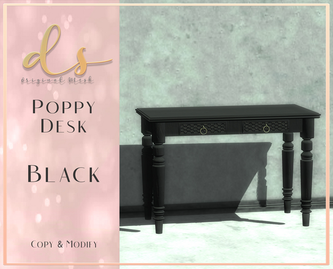 DS - Poppy Desk - Black